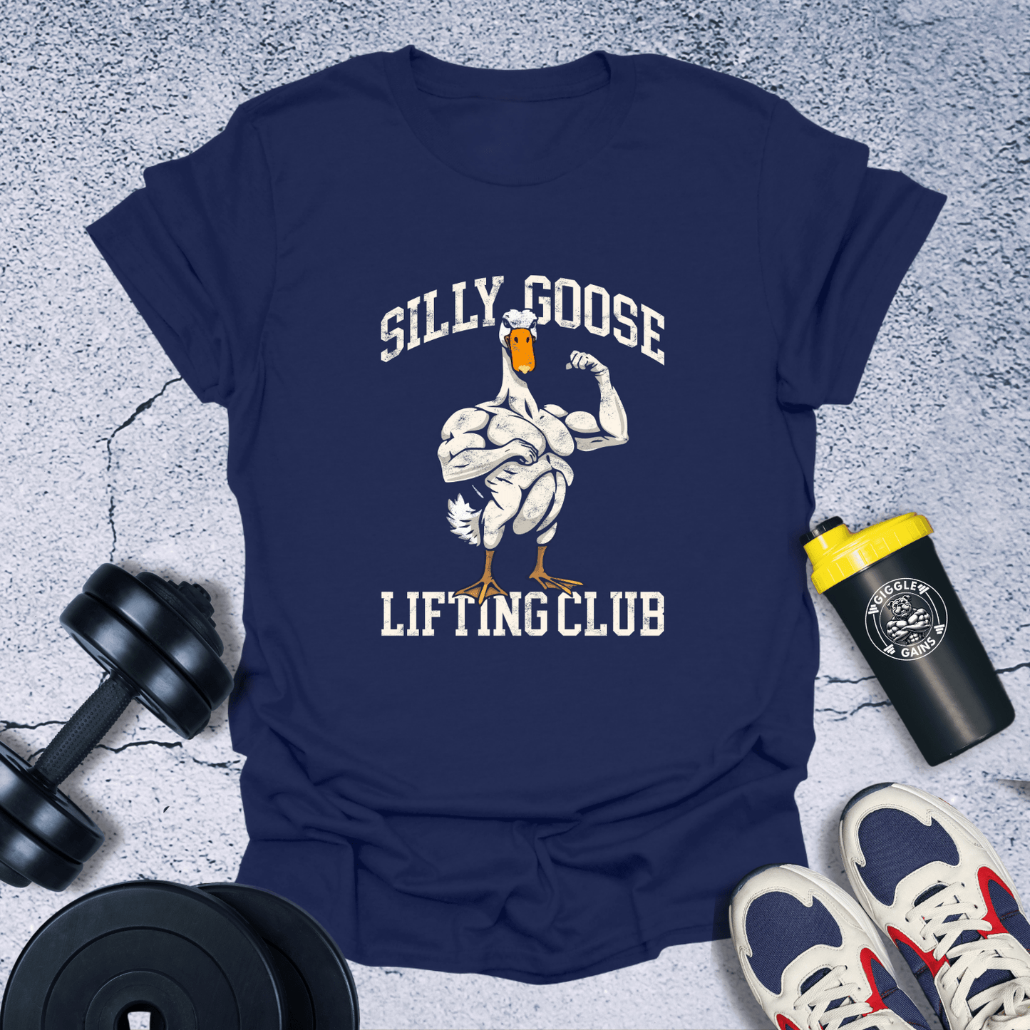 T-Shirt Navy / S Silly Goose Lifting Club T-Shirt