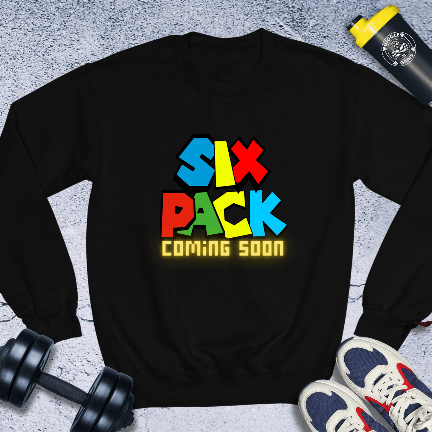 Sweatshirt Black / S Six Pack Coming Soon Crewneck