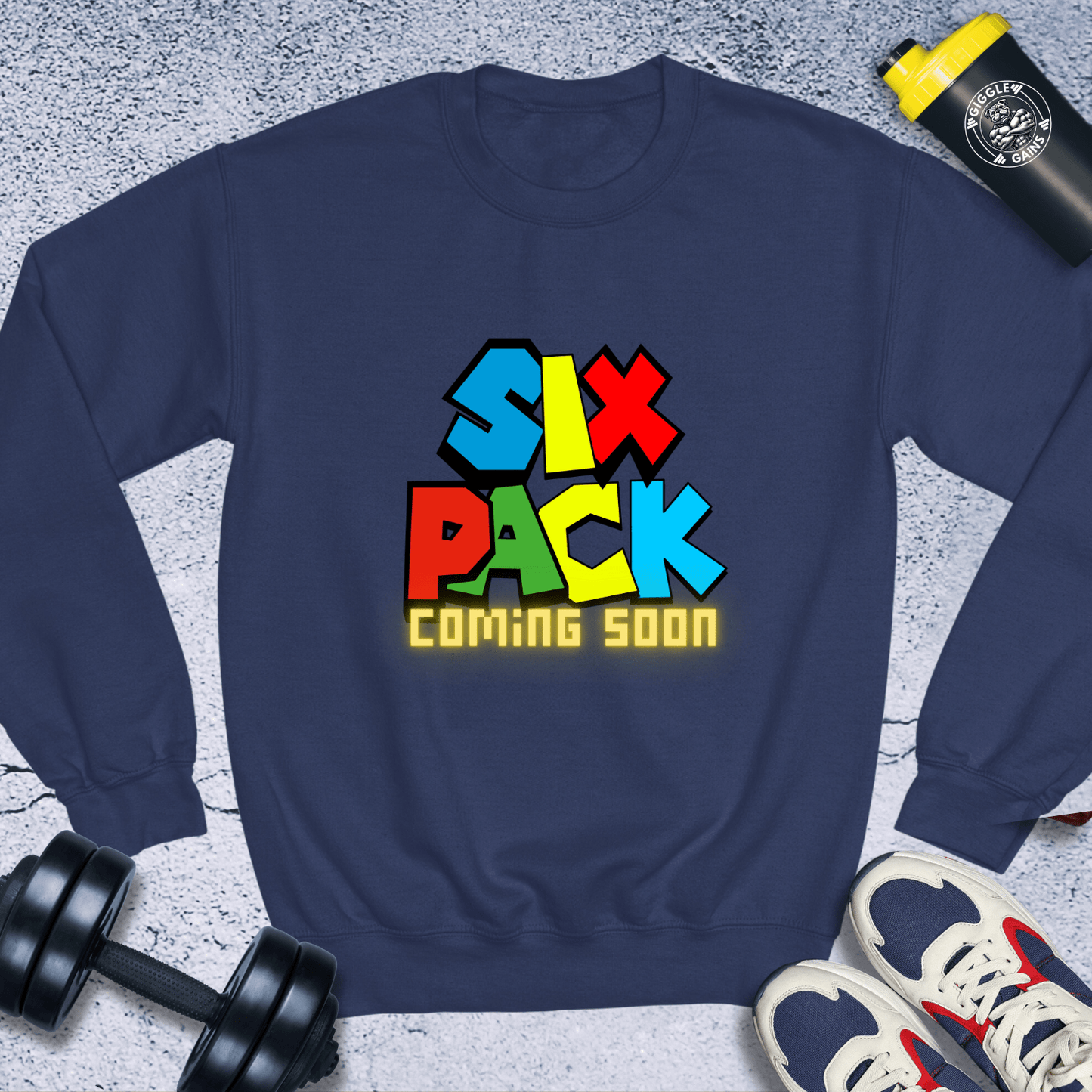 Sweatshirt Navy / S Six Pack Coming Soon Crewneck