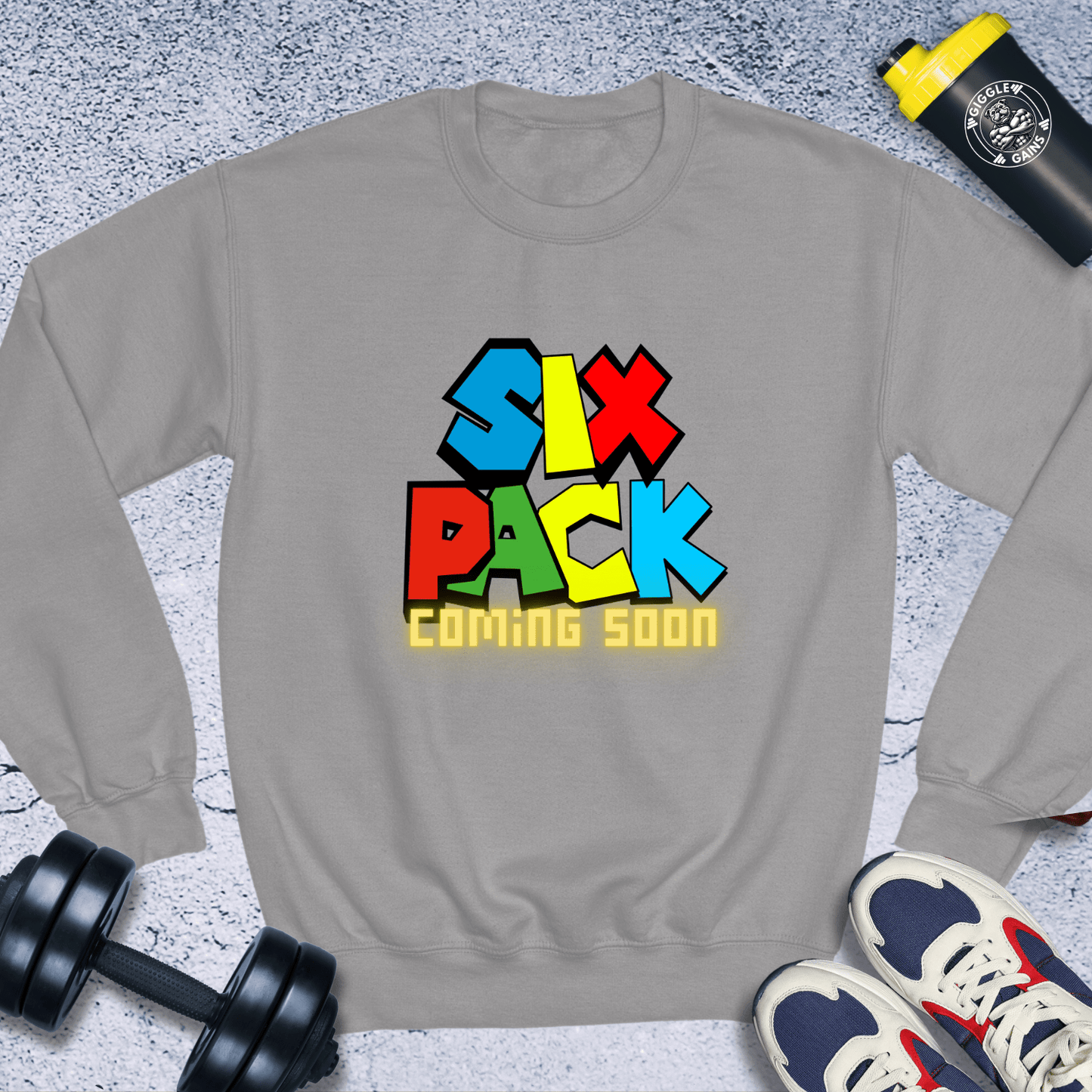 Sweatshirt Sport Grey / S Six Pack Coming Soon Crewneck