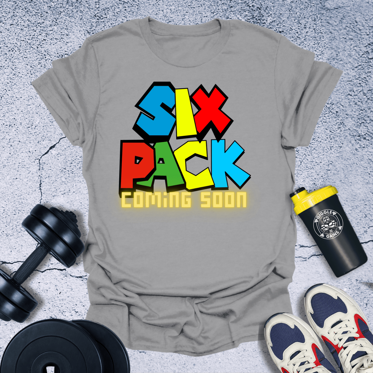 T-Shirt Sport Grey / S Six Pack Coming Soon T-Shirt