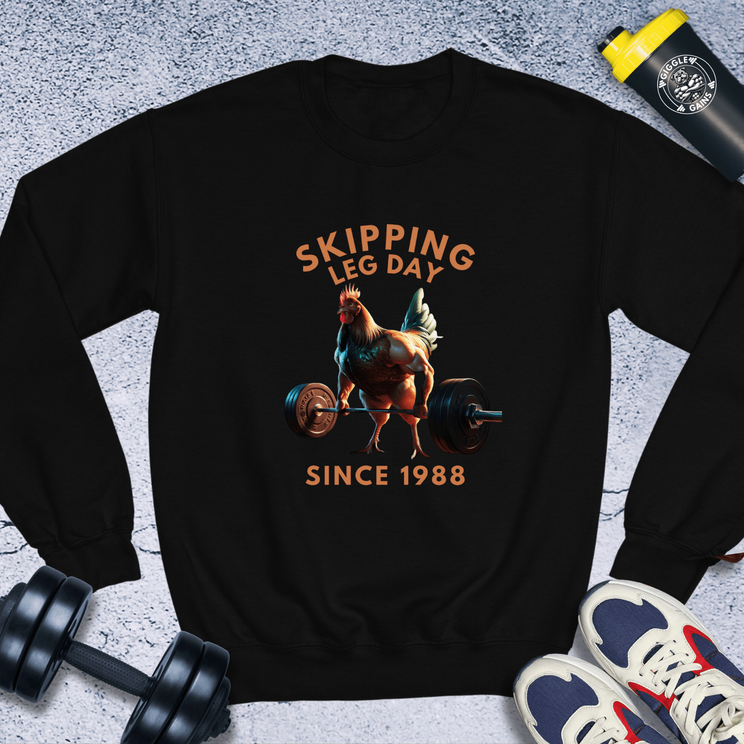 Sweatshirt Black / S Skipping Leg Day Since 1988 Crewneck