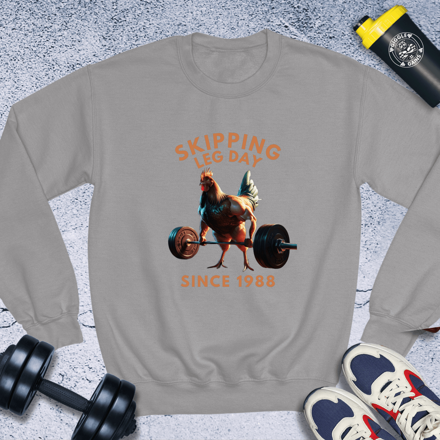 Sweatshirt Sport Grey / S Skipping Leg Day Since 1988 Crewneck