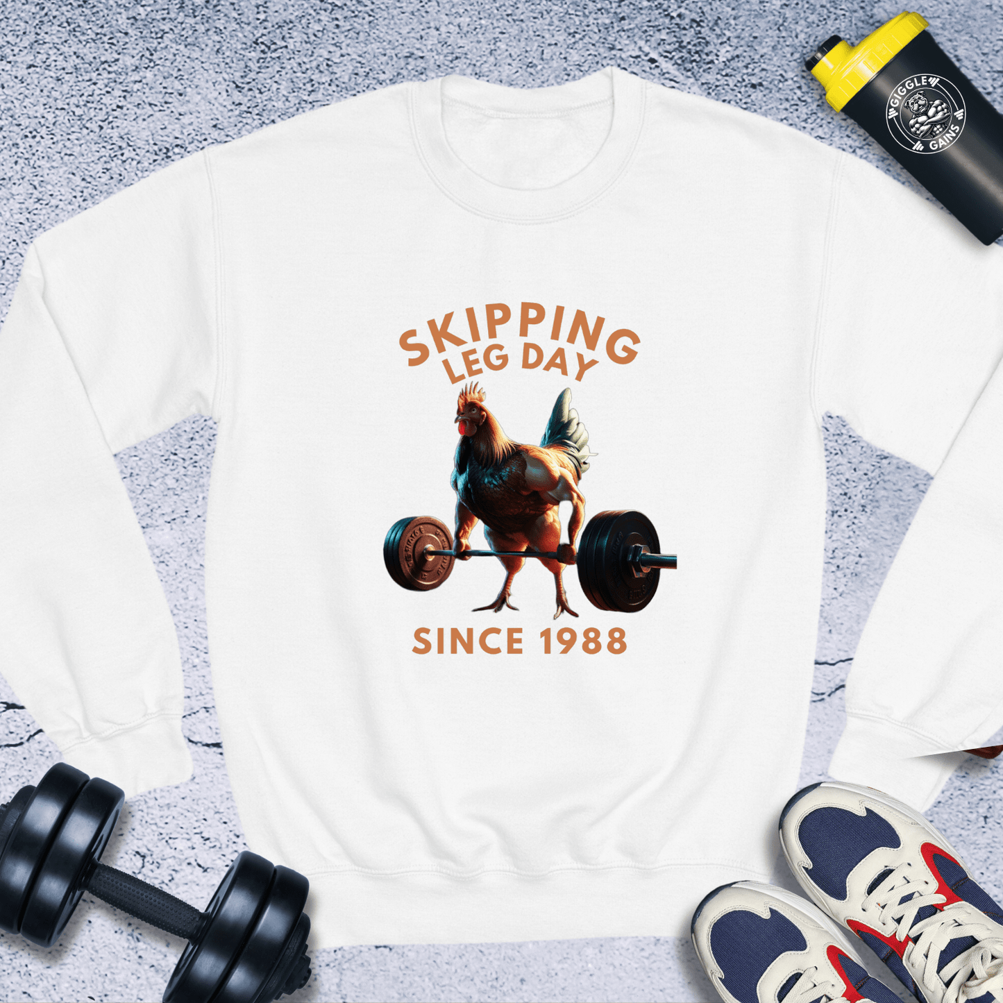 Sweatshirt White / S Skipping Leg Day Since 1988 Crewneck