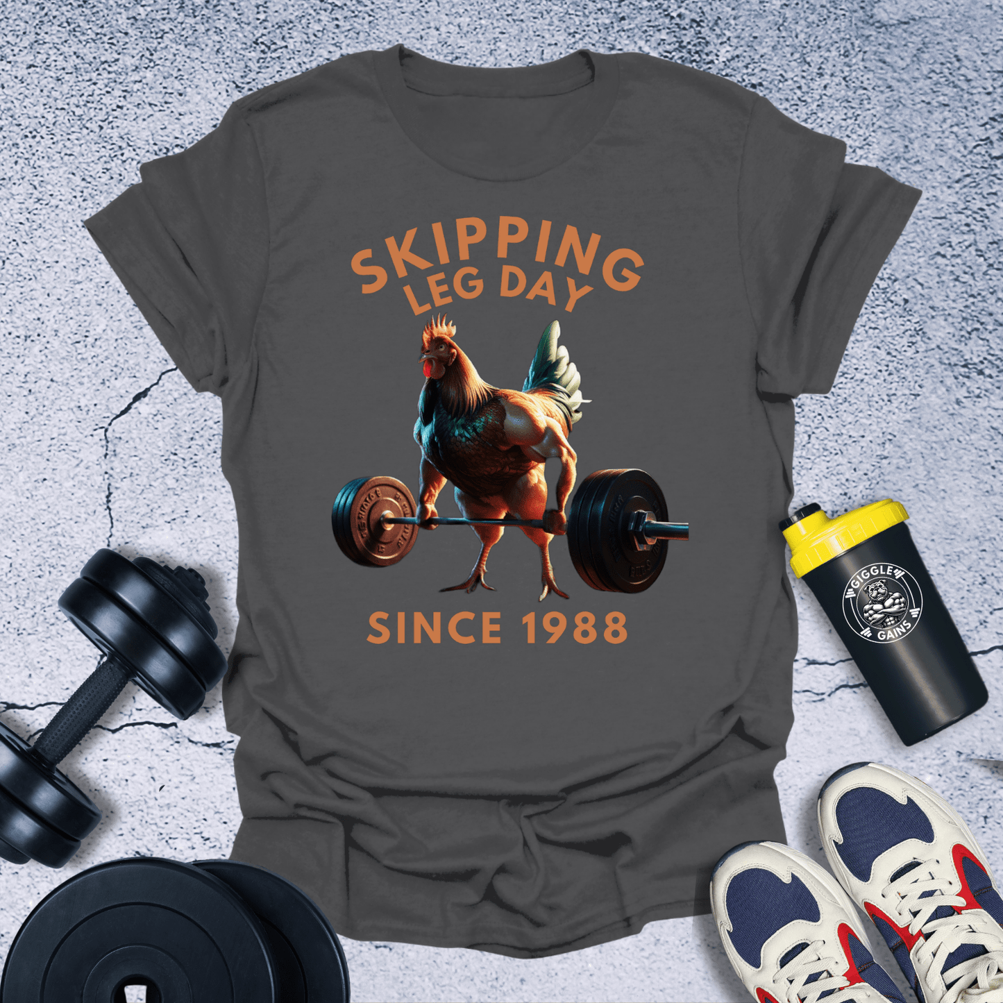 T-Shirt Dark Heather / S Skipping Leg Day Since 1988 T-Shirt