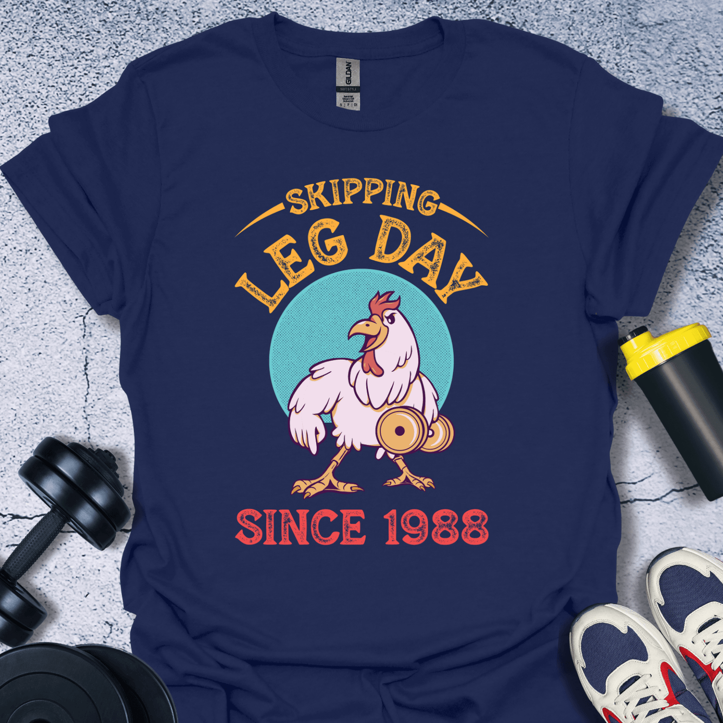 T-Shirt Navy / S Skipping Leg Day Since 1988 T-Shirt