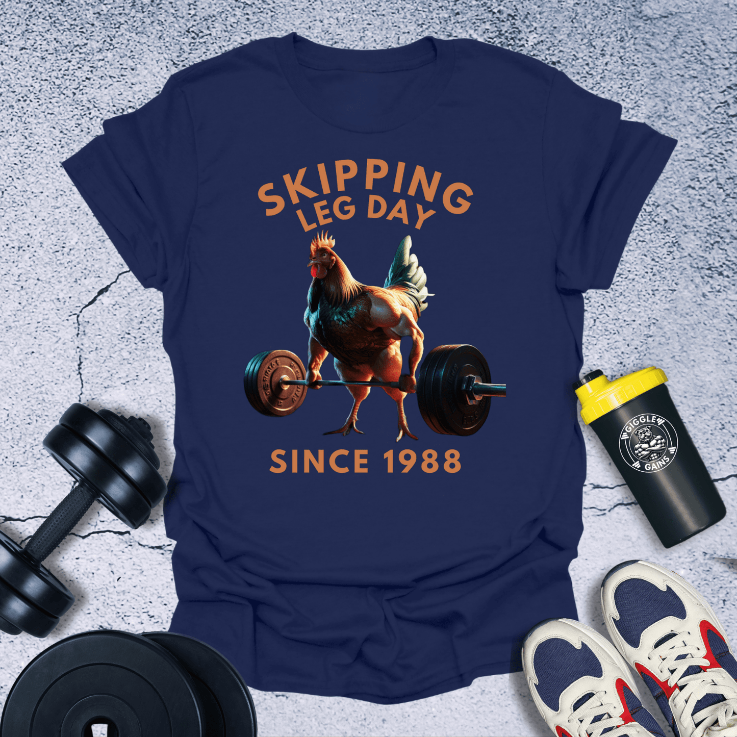 T-Shirt Navy / S Skipping Leg Day Since 1988 T-Shirt