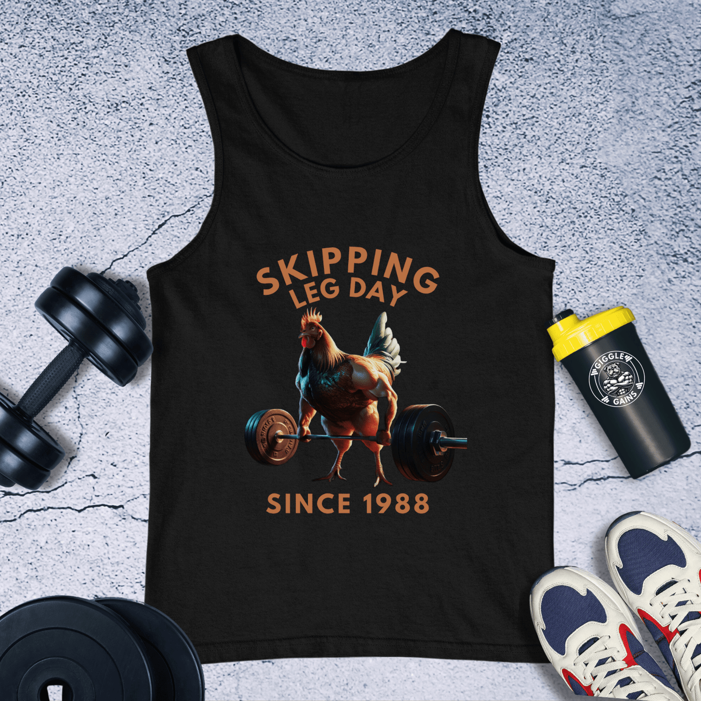 Tank Top Black / XS Skipping Leg Day Since 1988 Tank Top