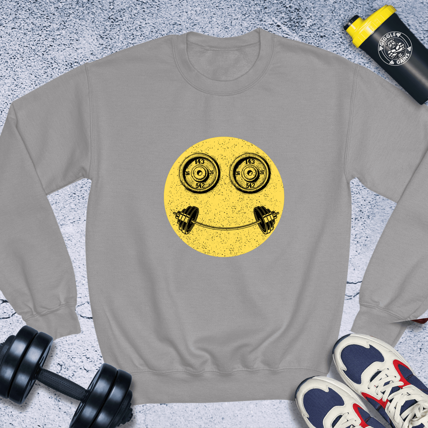 Sweatshirt Sport Grey / S Smile Crewneck