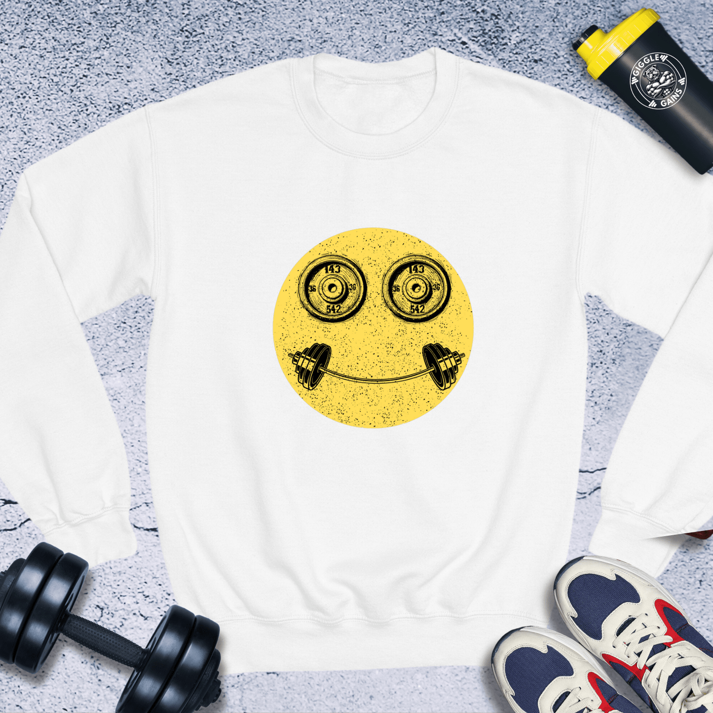 Sweatshirt White / S Smile Crewneck