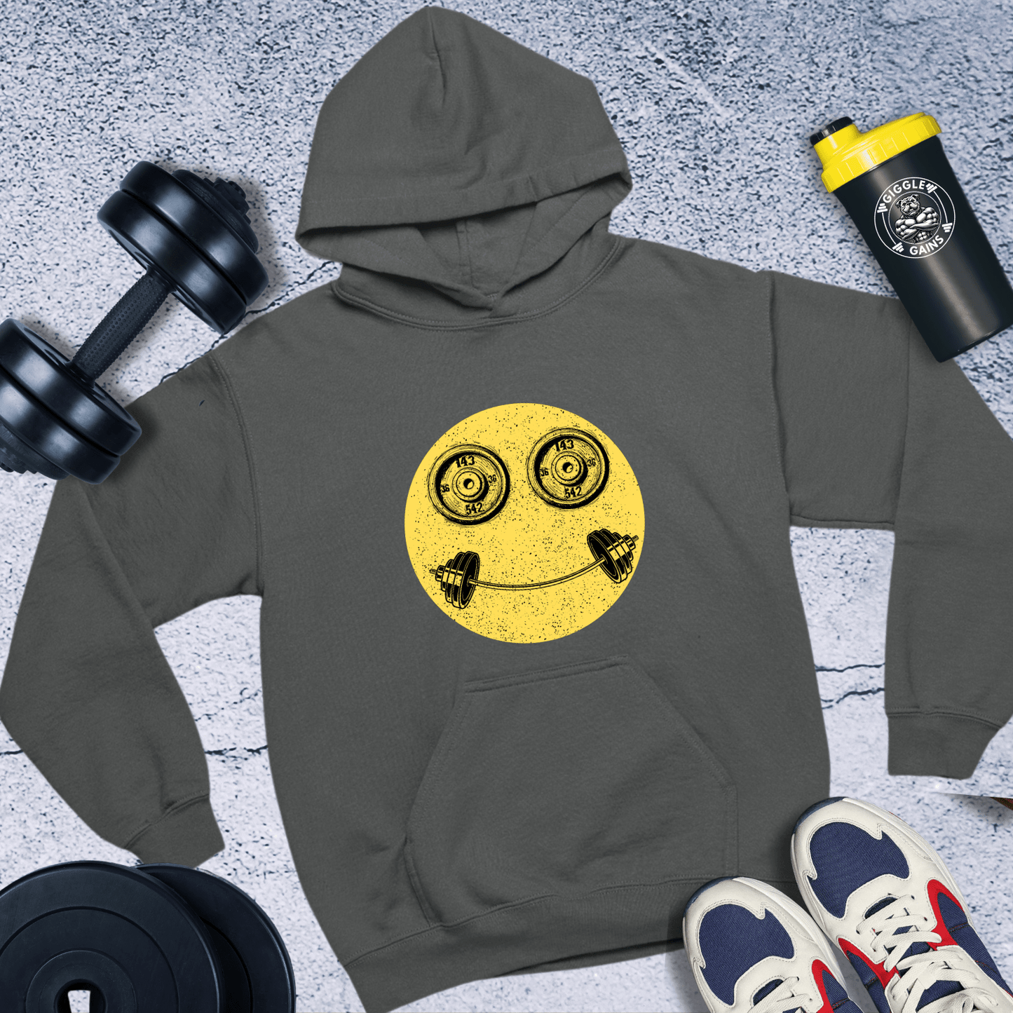 Hoodie Dark Heather / S Smile Hoodie