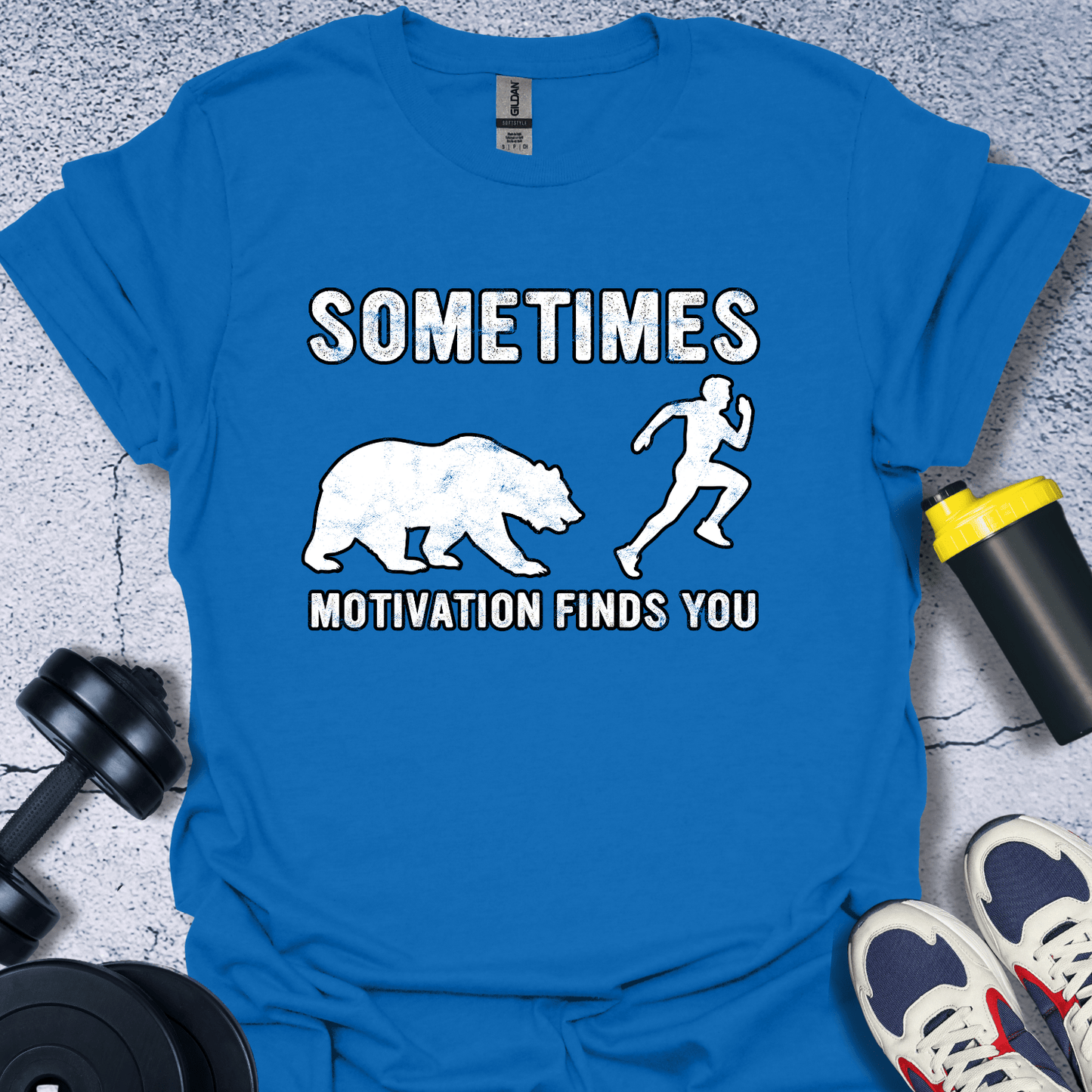 T-Shirt Royal / S Sometimes Motivation Finds You T-Shirt