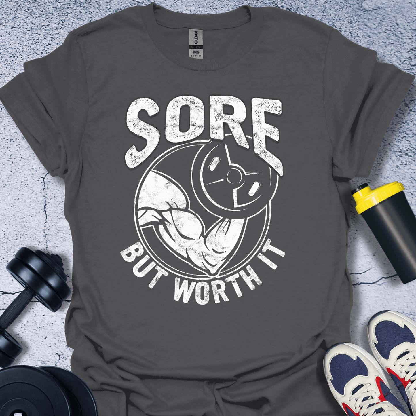 T-Shirt Charcoal / S Sore But Worth It T-Shirt