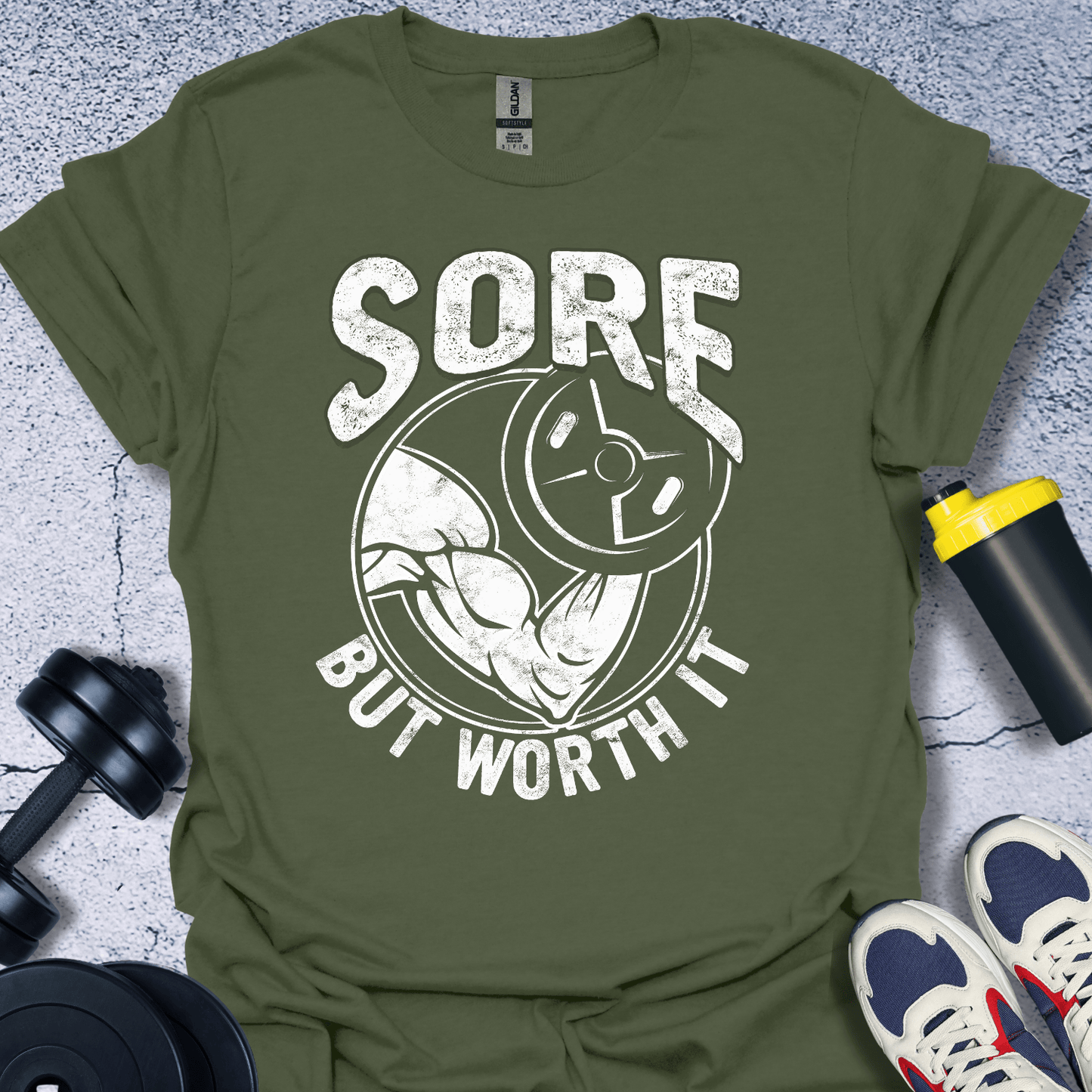 T-Shirt Military Green / S Sore But Worth It T-Shirt