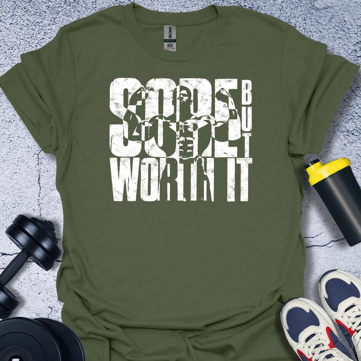 T-Shirt Military Green / S Sore But Worth It T-Shirt