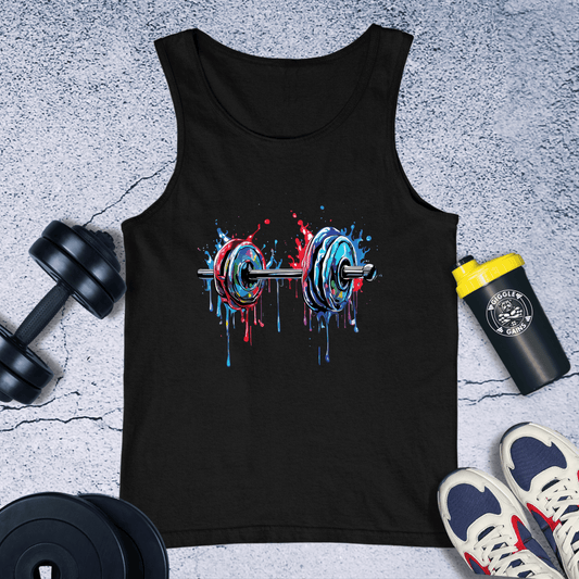 Tank Top Black / XS Splatter Dumbbell Tank Top