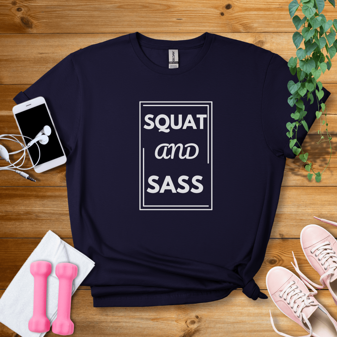 T-Shirt Navy / S Squat And Sass T-Shirt