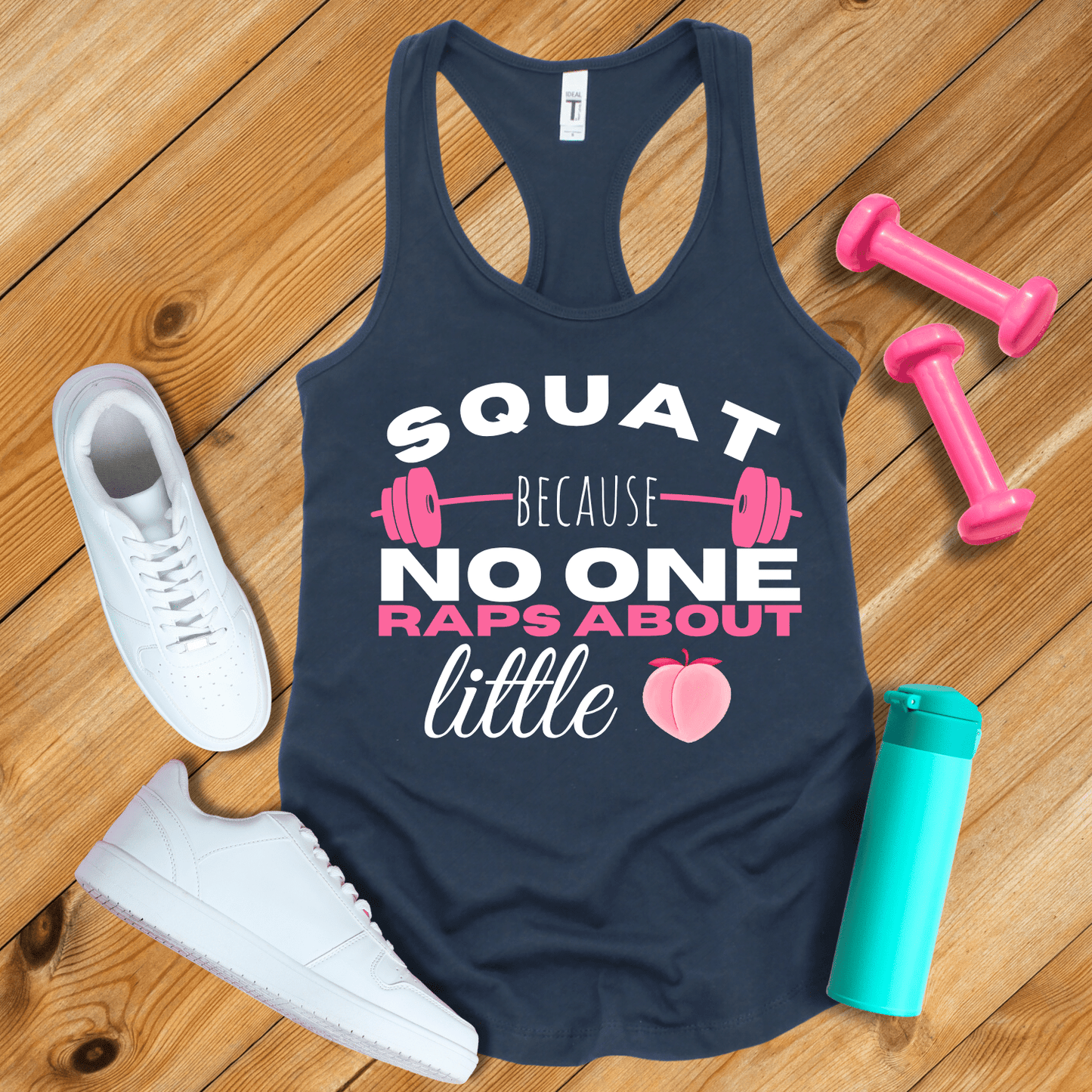 Tank Top Solid Midnight Navy / XS Squat Because No One Raps About Little Butts Tank Top