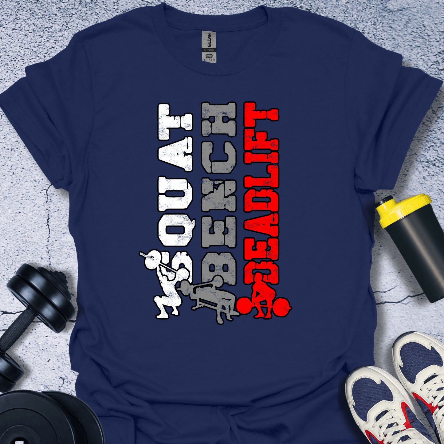 T-Shirt Navy / S Squat Bench Deadlift T-Shirt