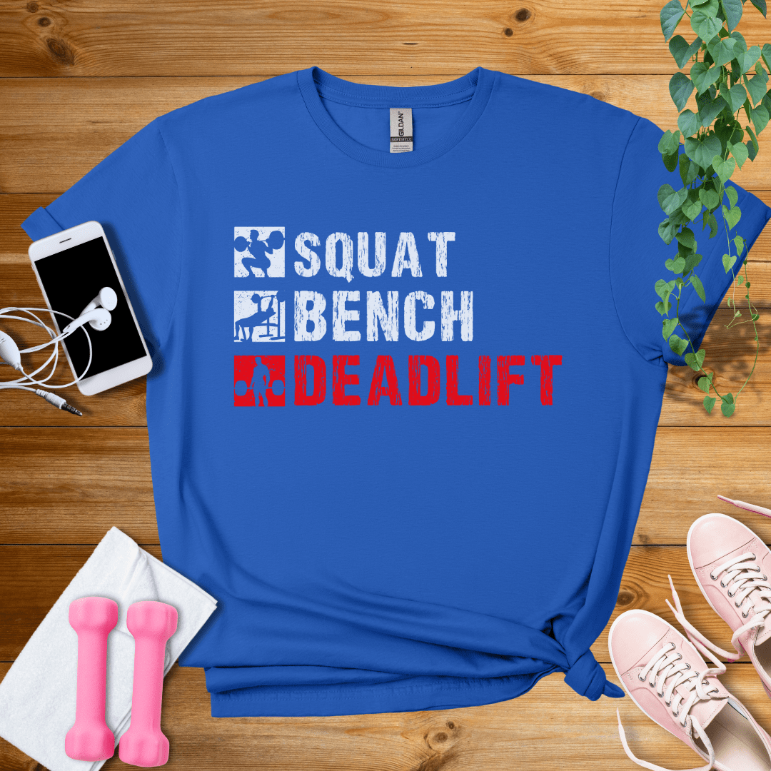 T-Shirt Royal / S Squat Bench Deadlift T-Shirt