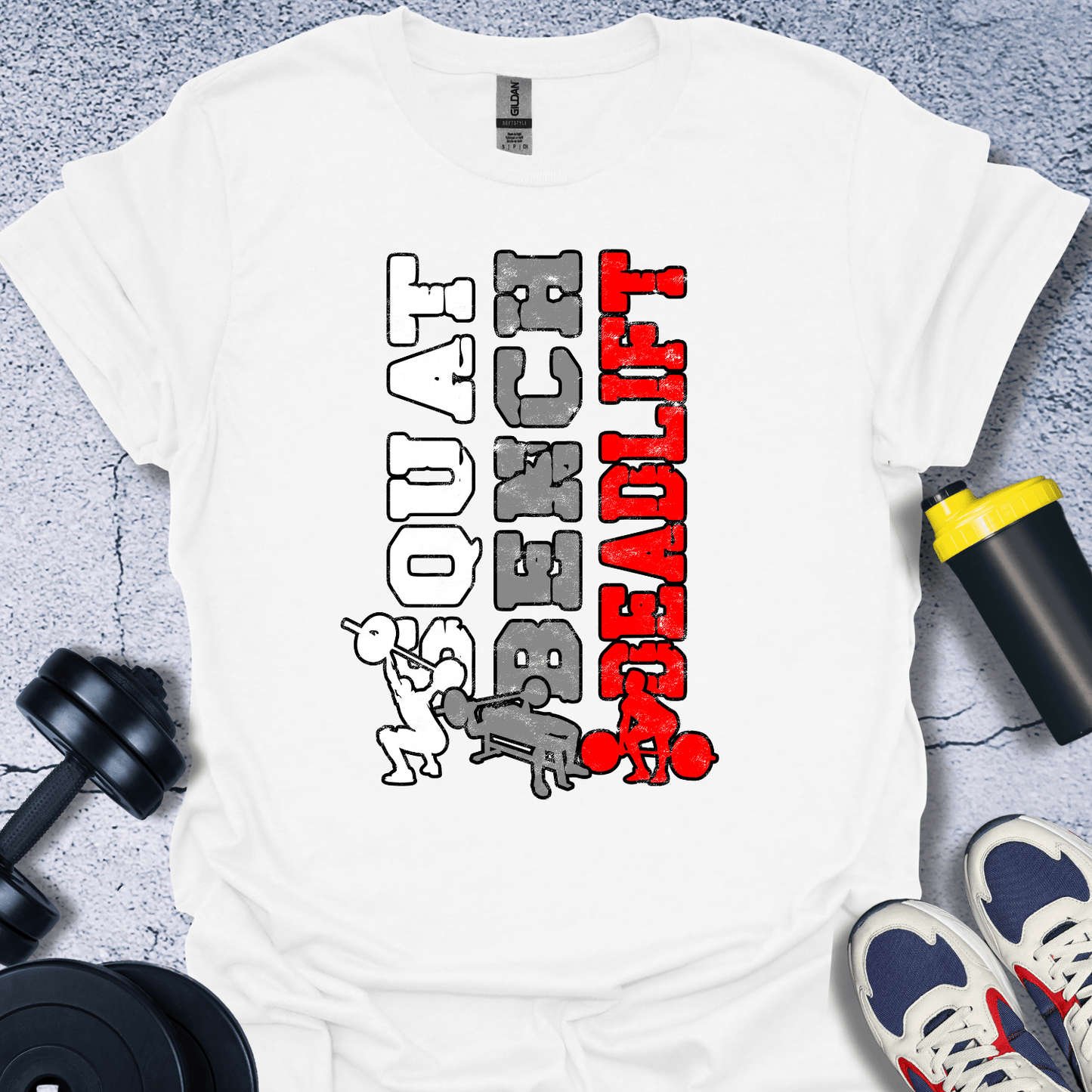 T-Shirt White / S Squat Bench Deadlift T-Shirt