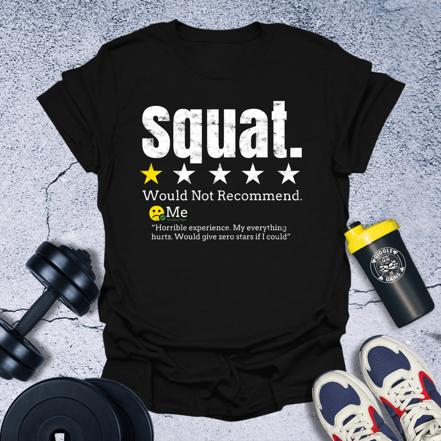 T-Shirt Black / S Squat Not Recommended T-Shirt