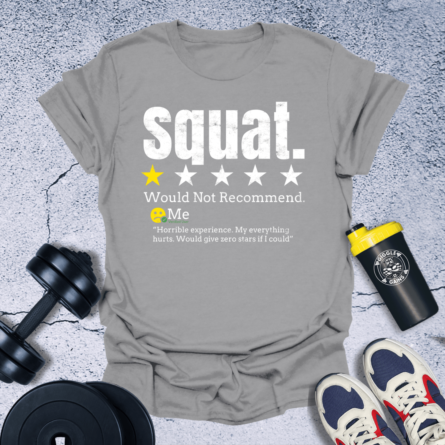 T-Shirt Sport Grey / S Squat Not Recommended T-Shirt