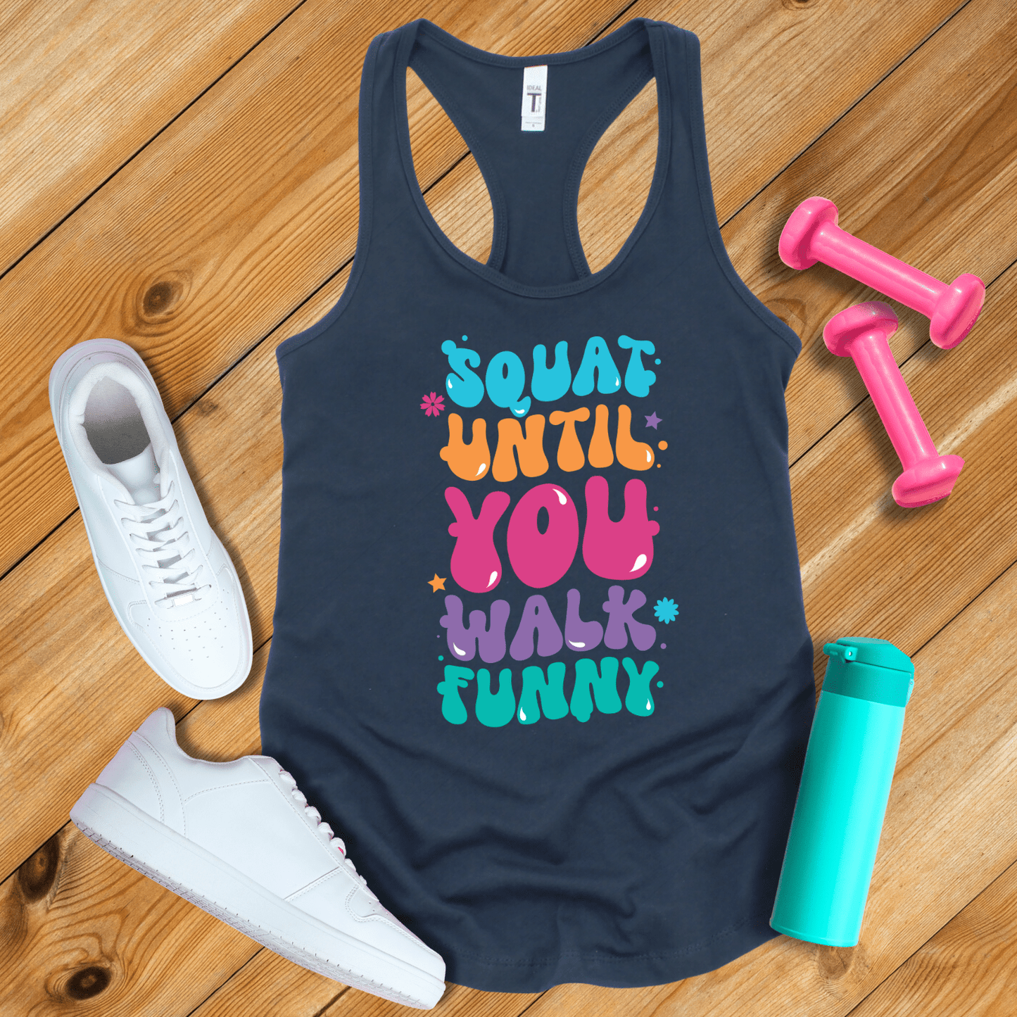 Tank Top Solid Midnight Navy / XS Squat Until You Walk Funny Tank Top