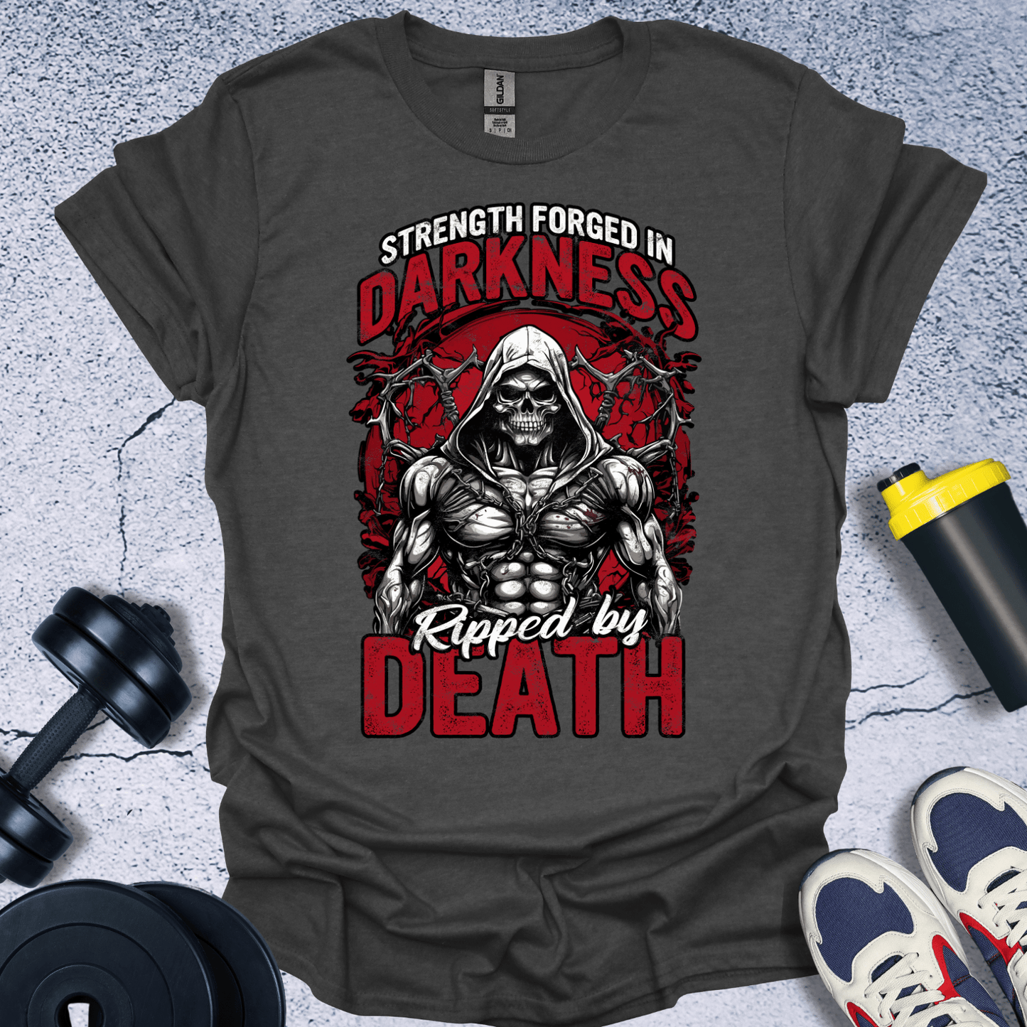 T-Shirt Dark Heather / S Strength Forged In Darkness T-Shirt