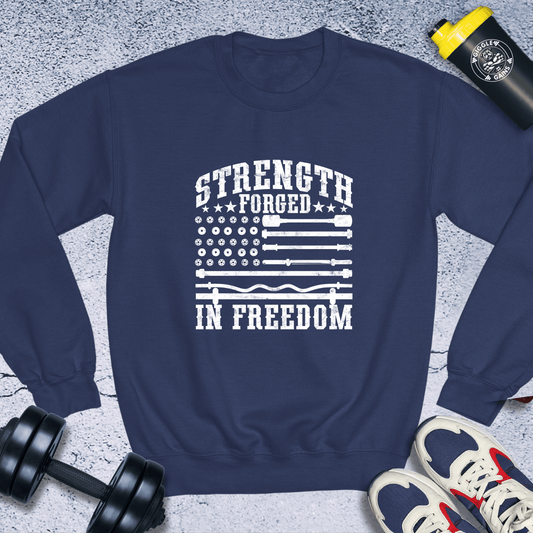 Sweatshirt Navy / S Strength Forged In Freedom Crewneck