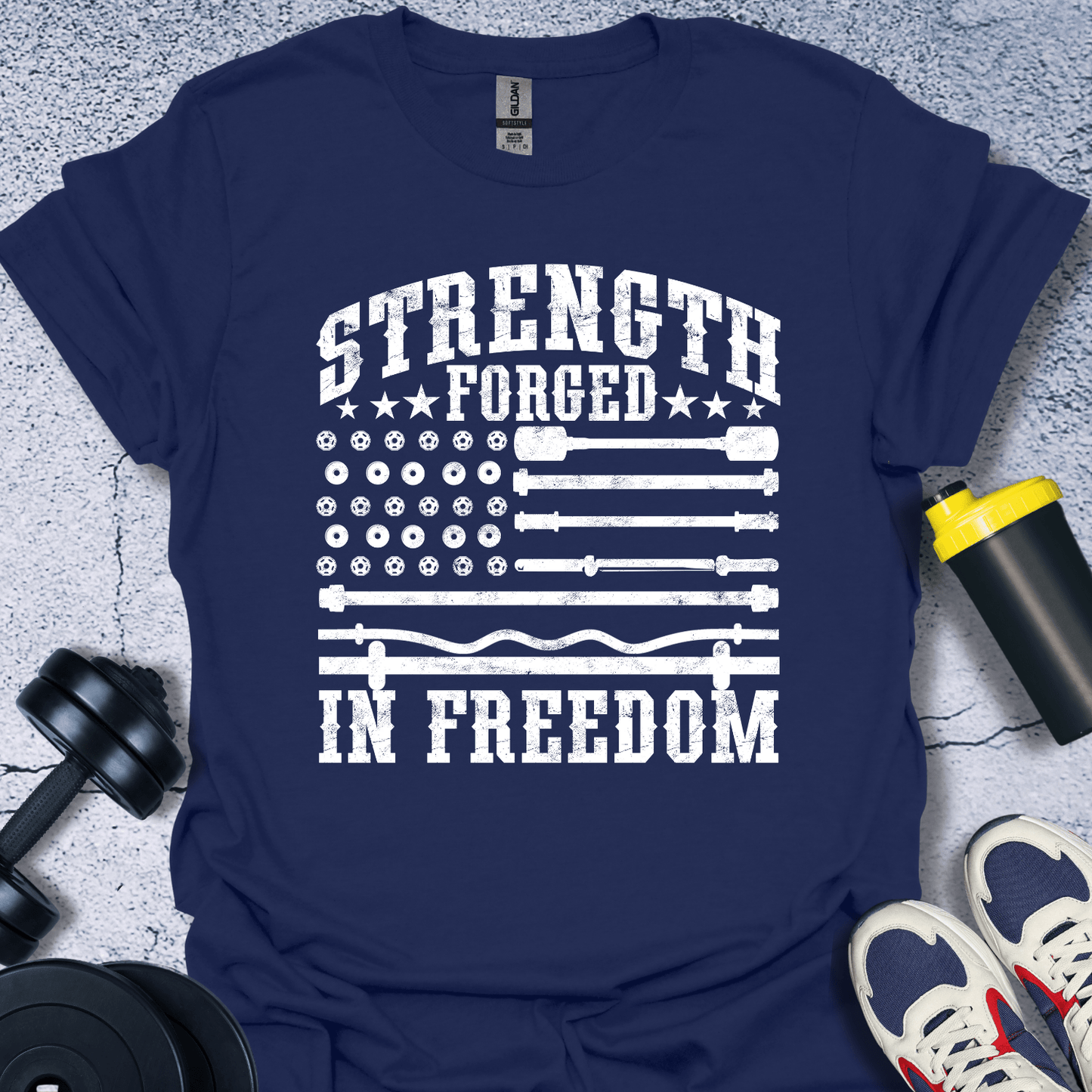 T-Shirt Navy / S Strength Forged In Freedom T-Shirt