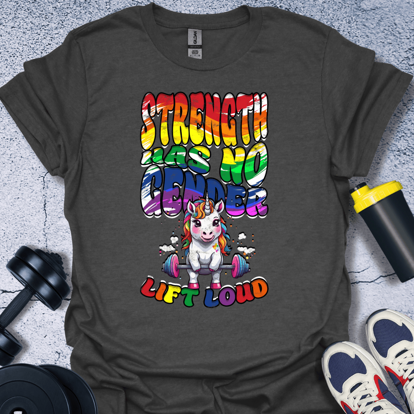 T-Shirt Dark Heather / S Strength Has No Gender T-Shirt