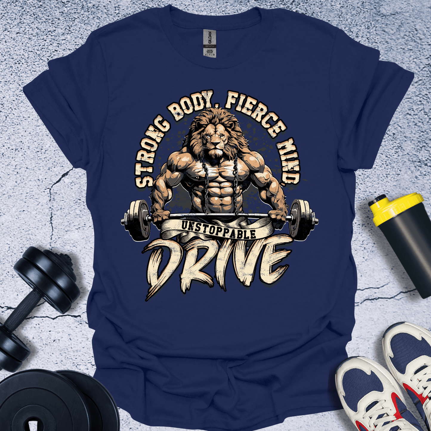 T-Shirt Navy / S Strong Body Fierce Mind T-Shirt