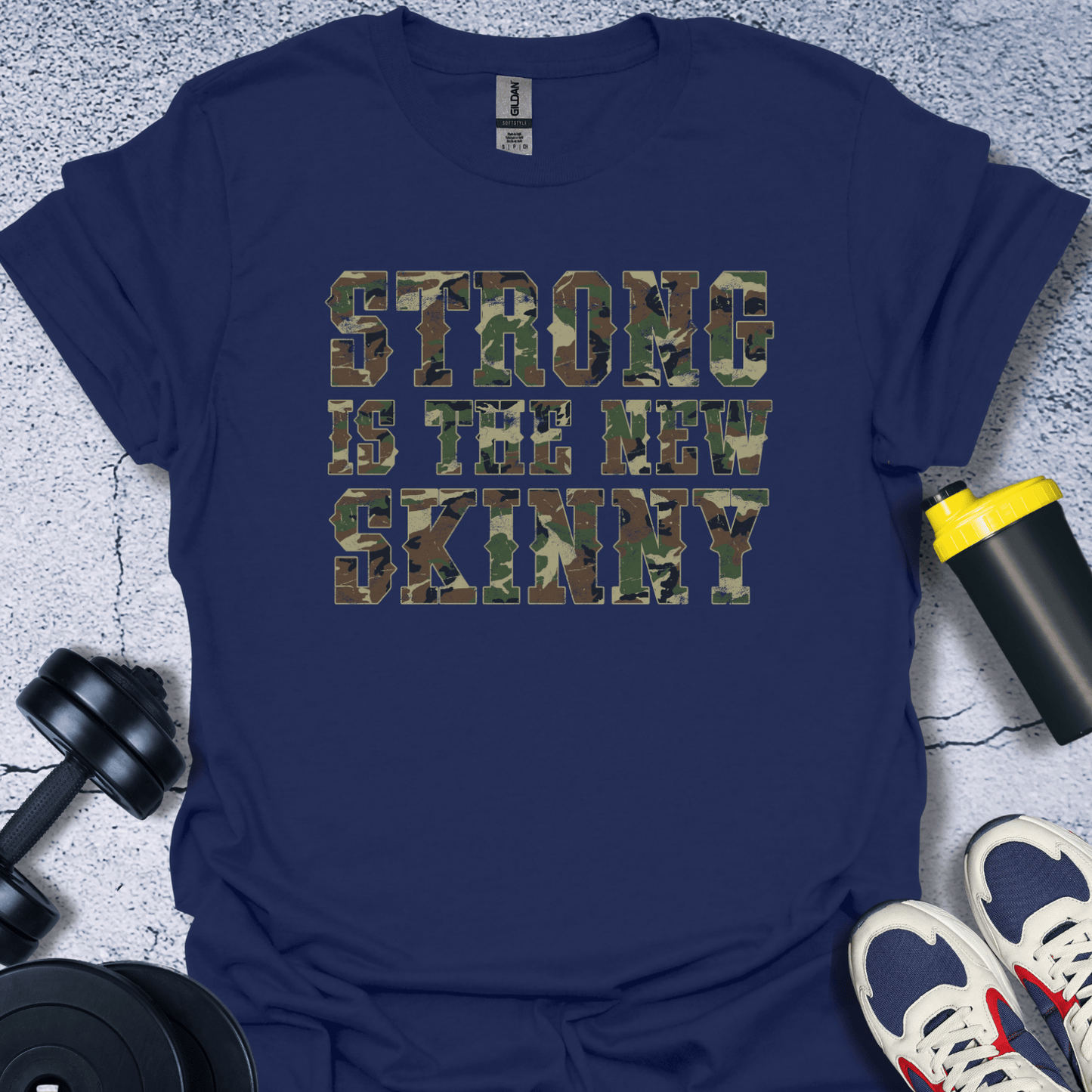 T-Shirt Navy / S Strong Is The New Skinny T-Shirt