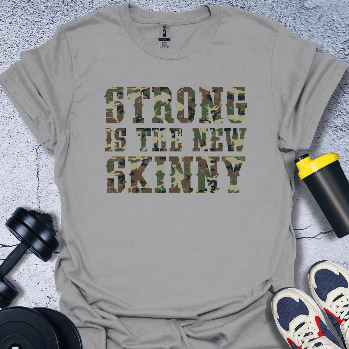 T-Shirt Sport Grey / S Strong Is The New Skinny T-Shirt