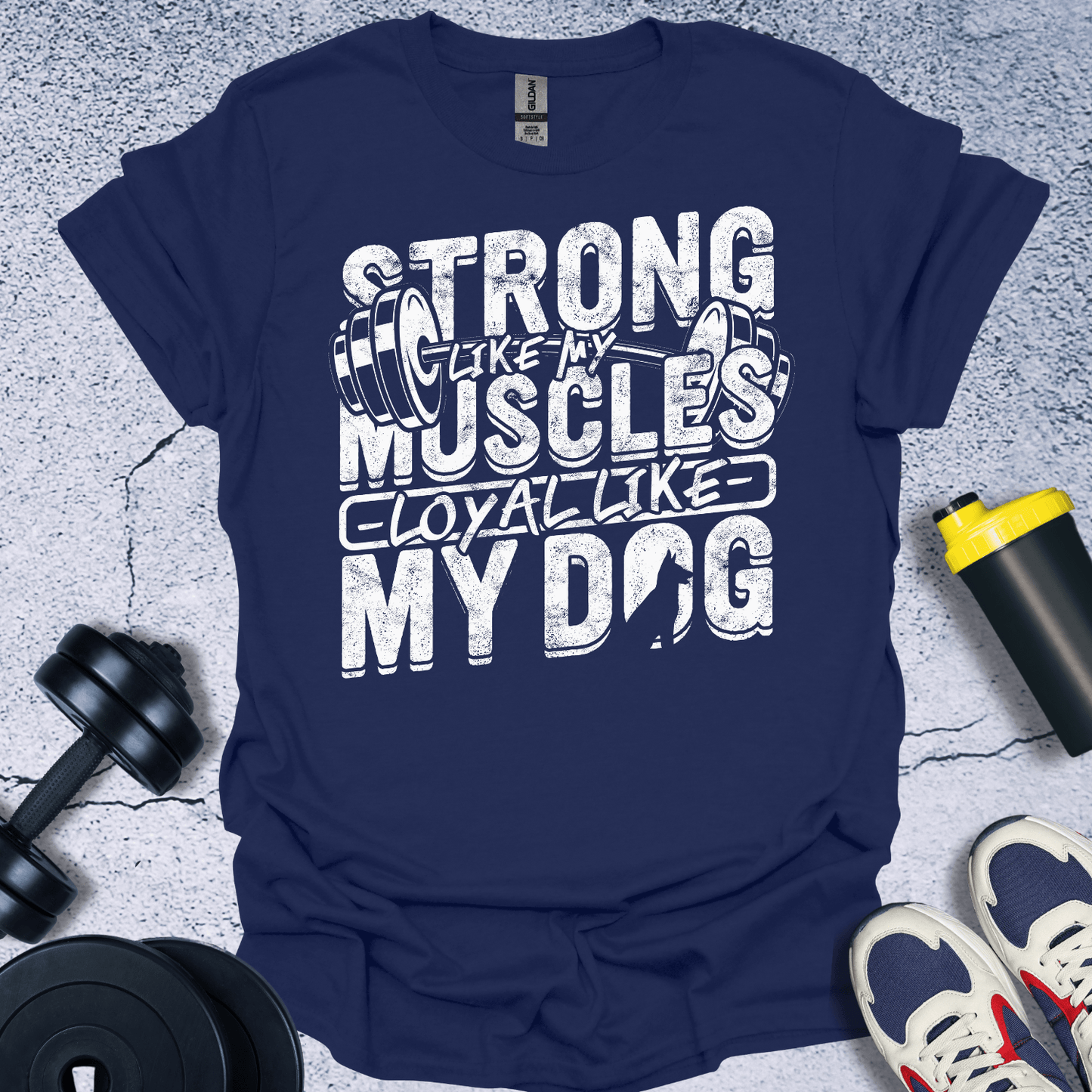 T-Shirt Navy / S Strong Like My Muscles T-Shirt