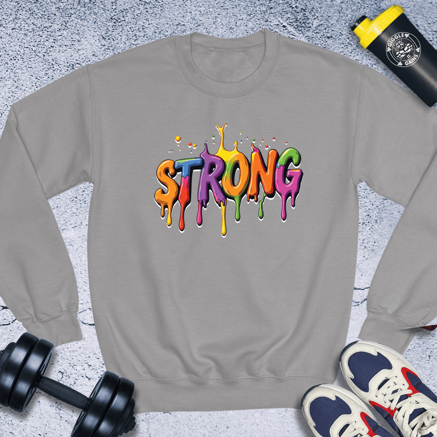 Sweatshirt Sport Grey / S Strong Painting Crewneck