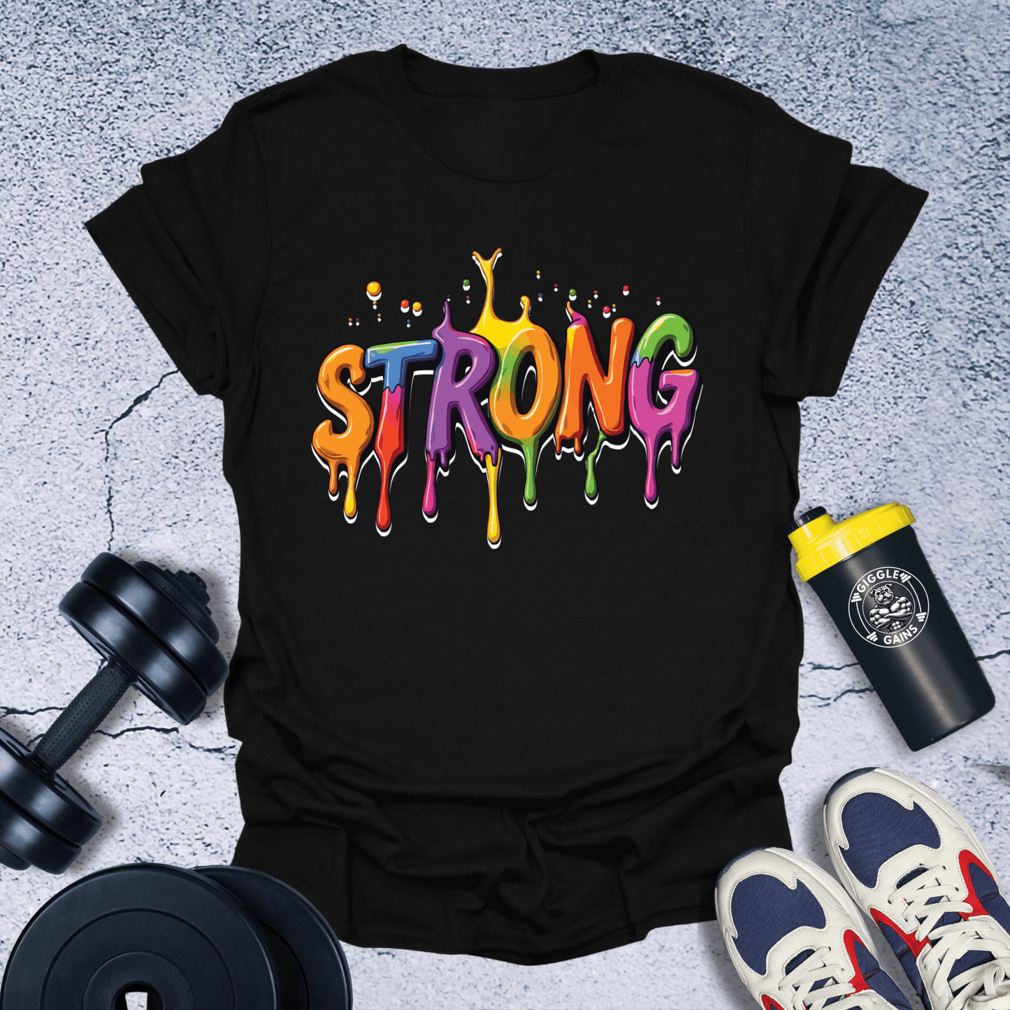 T-Shirt Black / S Strong Painting T-Shirt