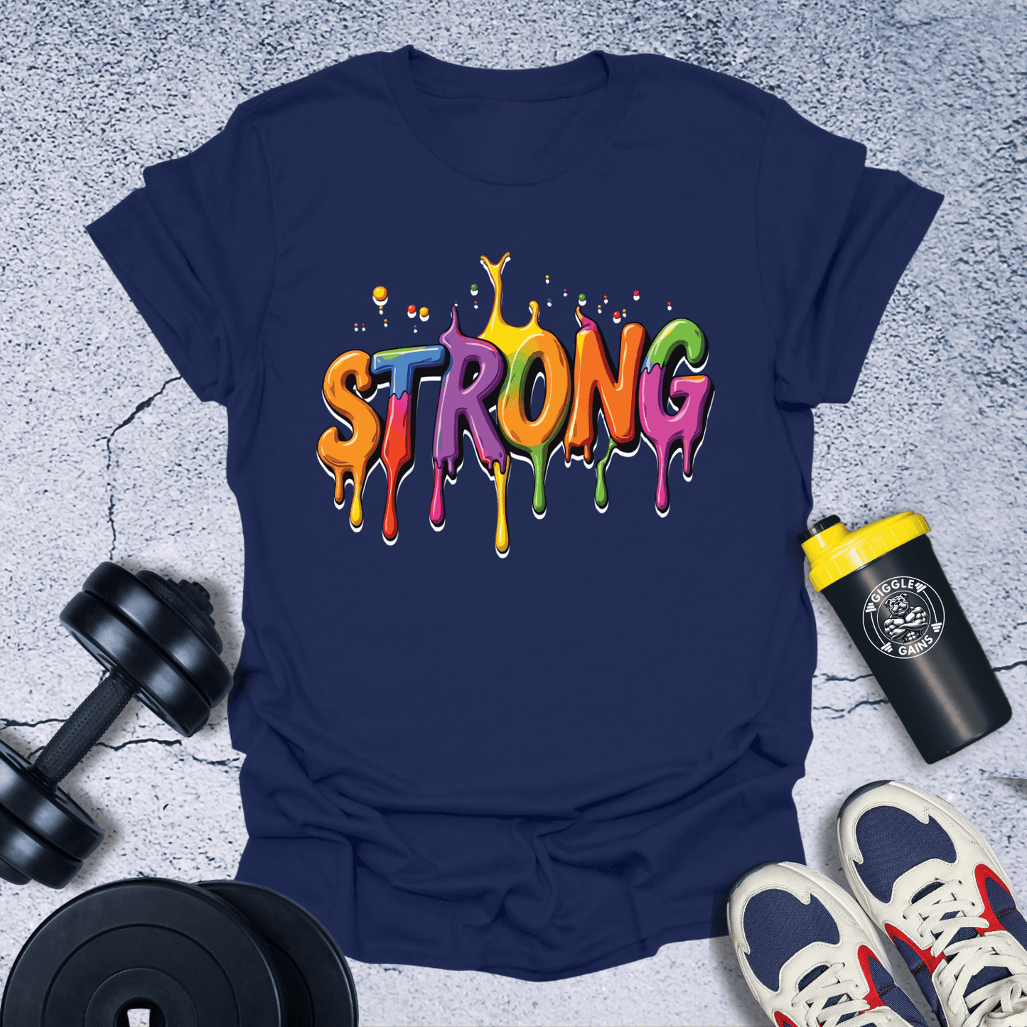 T-Shirt Navy / S Strong Painting T-Shirt