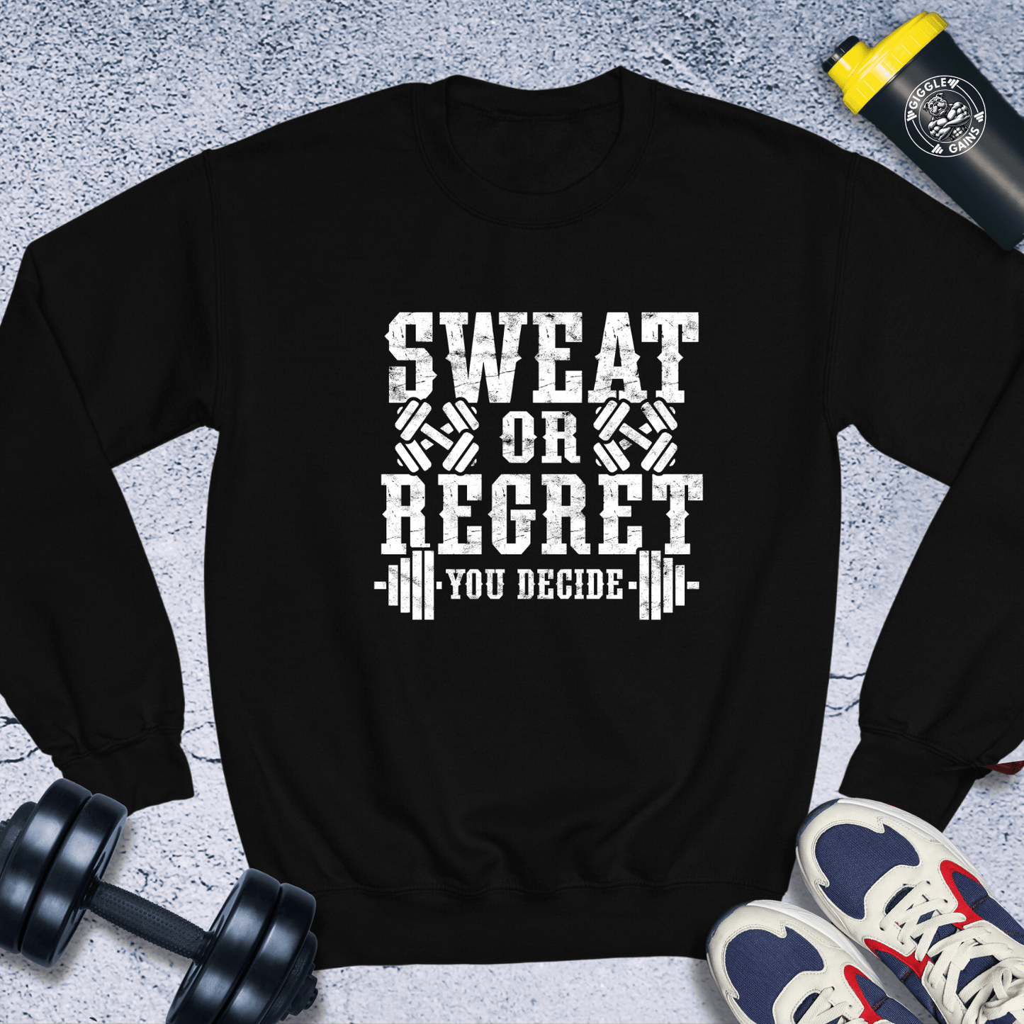 Sweatshirt Black / S Sweat Or Regret Crewneck