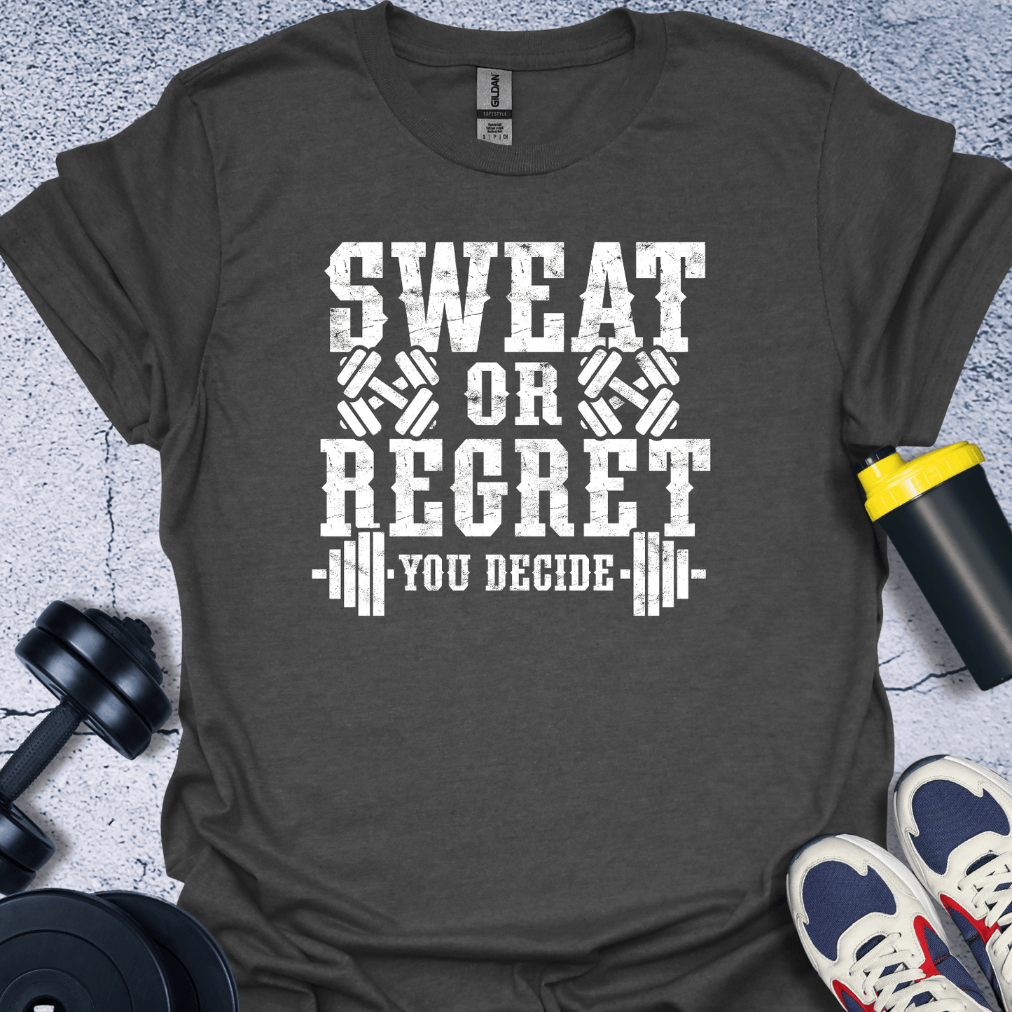 T-Shirt Dark Heather / S Sweat Or Regret T-Shirt