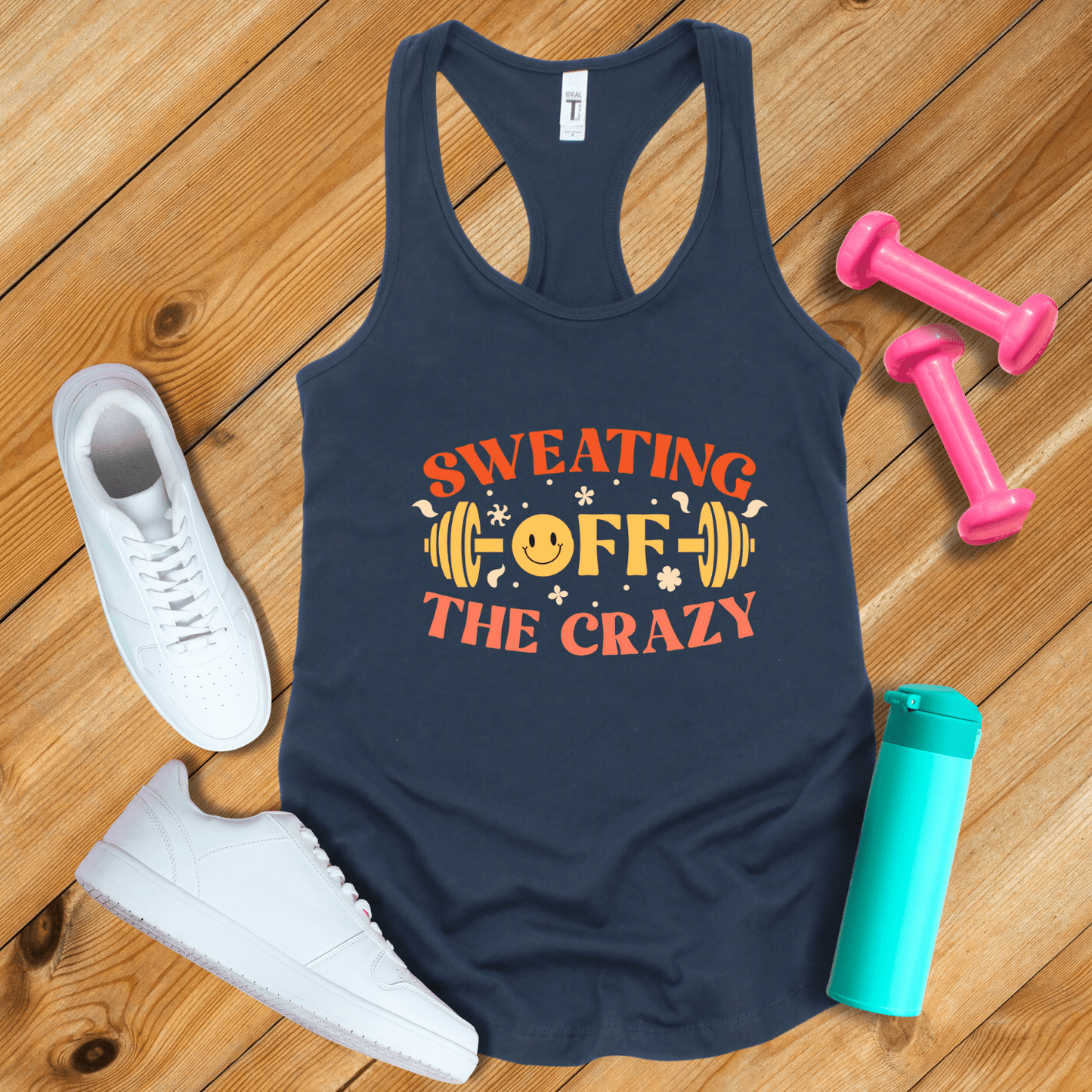 Tank Top Solid Midnight Navy / XS Sweating Off The Crazy Tank Top