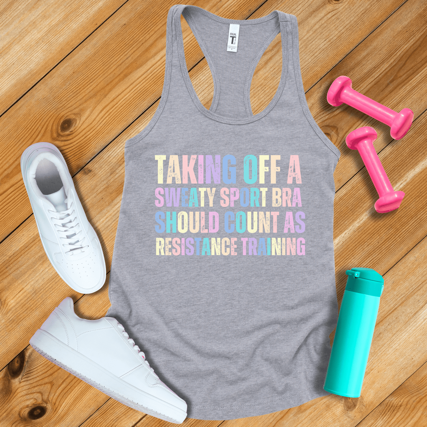 Tank Top Heather Grey / S Taking Off A Sweaty Sport Bra Tank Top