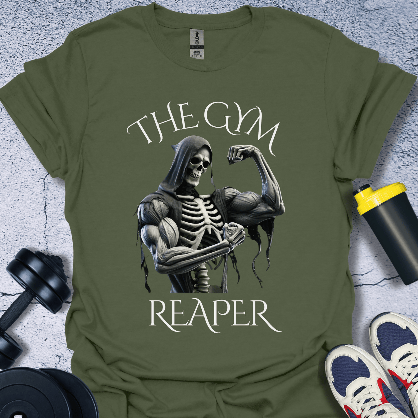 T-Shirt Military Green / S The Gym Reaper T-Shirt