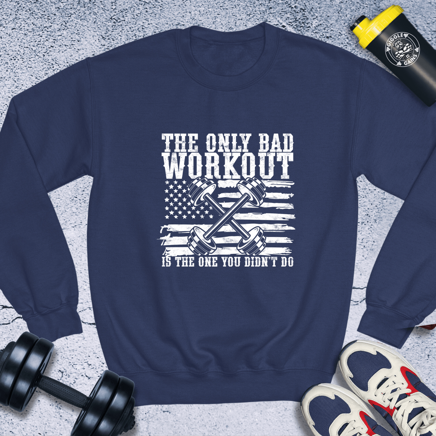 Sweatshirt Navy / S The Only Bad Workout Crewneck