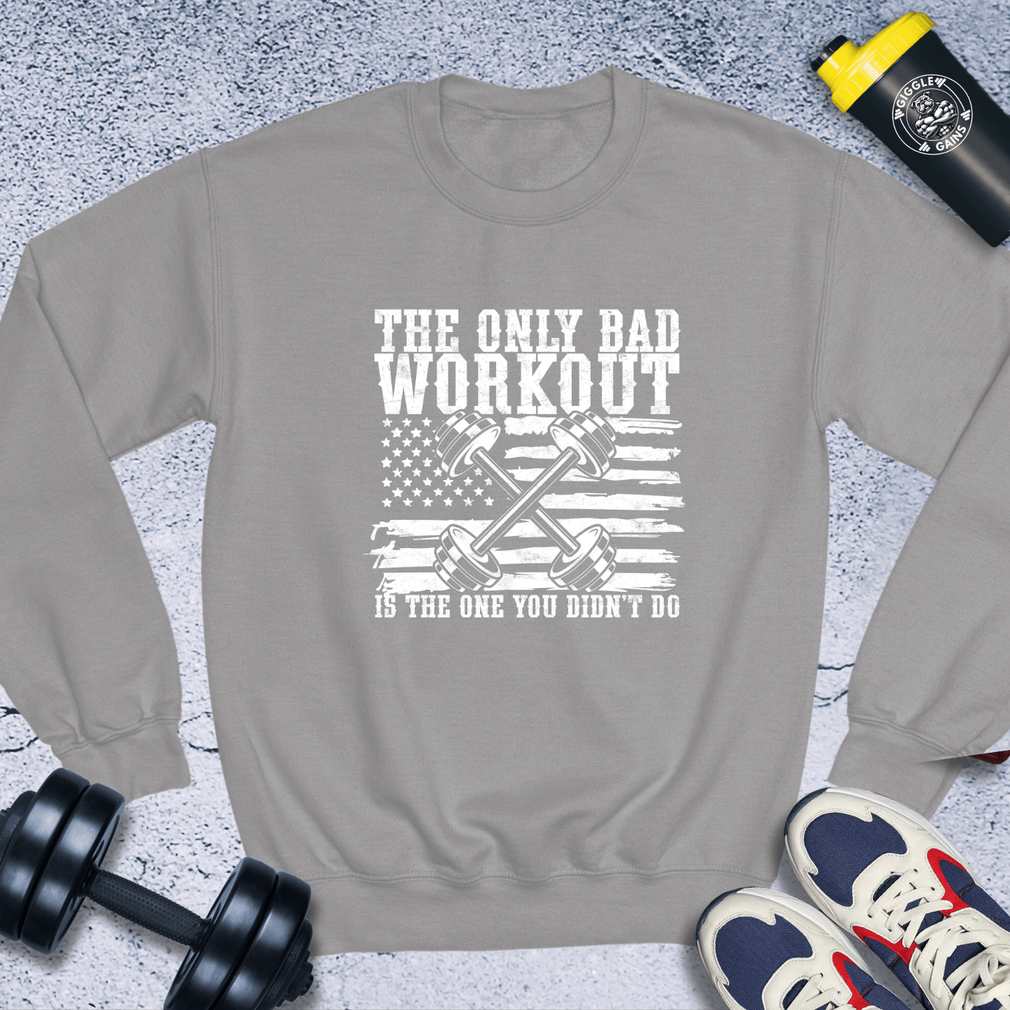 Sweatshirt Sport Grey / S The Only Bad Workout Crewneck