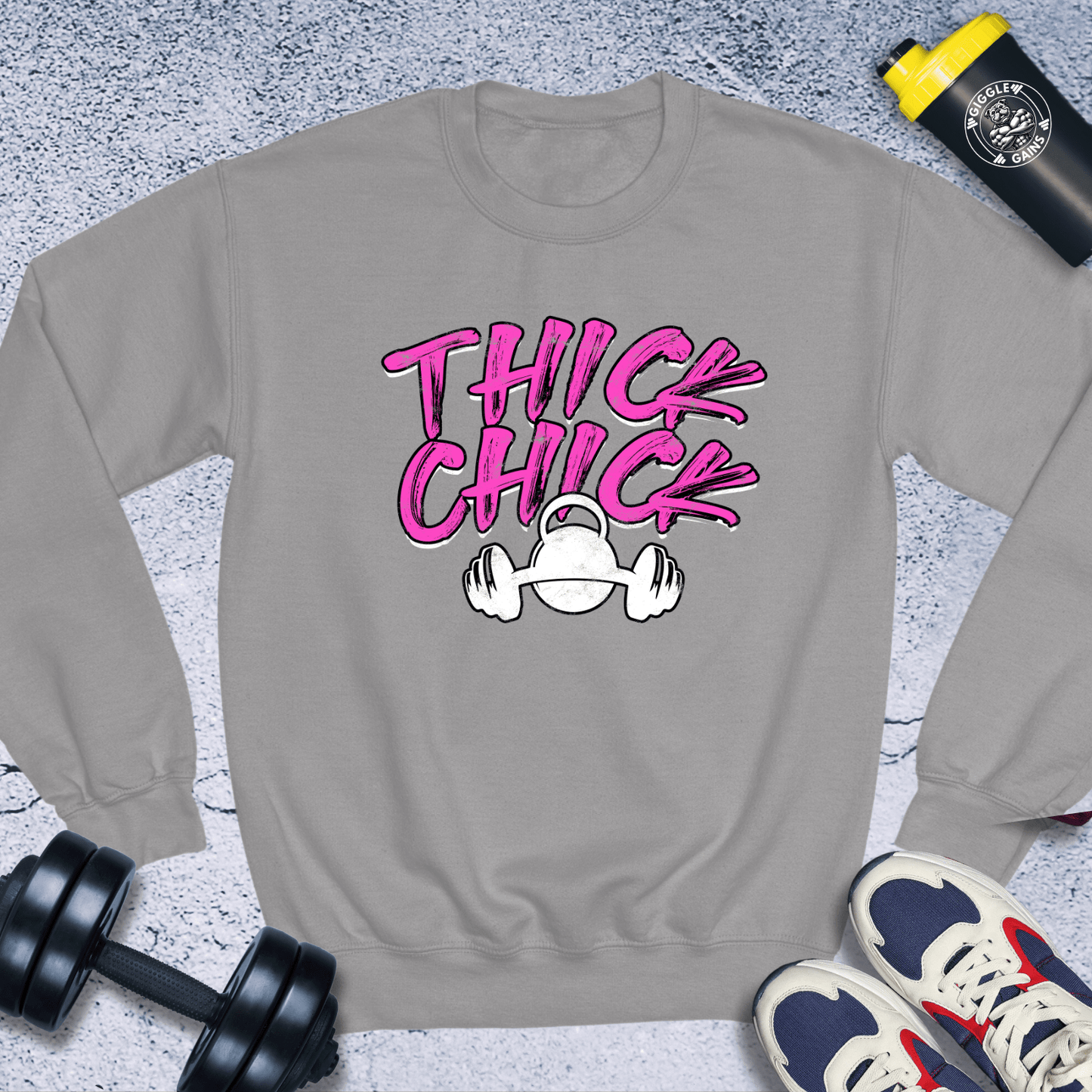 Sweatshirt Sport Grey / S Thick Chick Crewneck