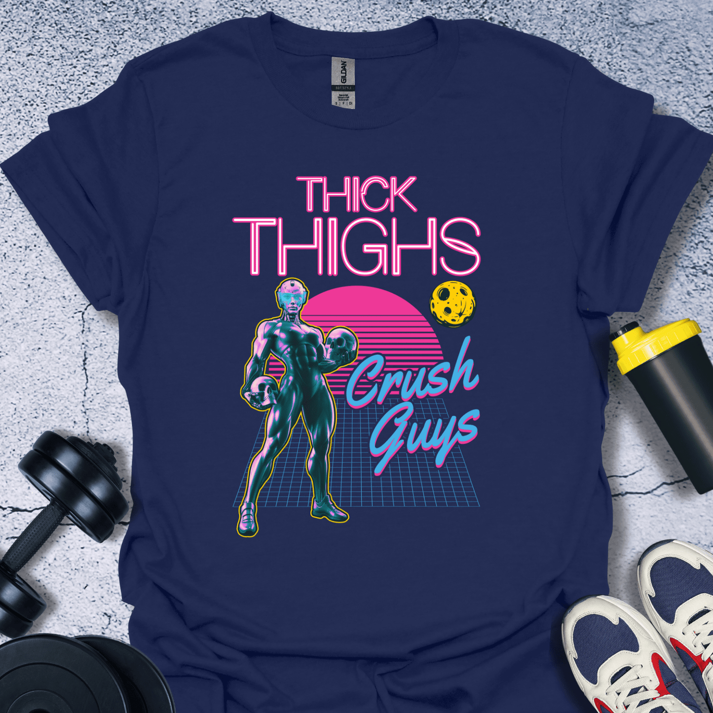 T-Shirt Navy / S Thick Thighs. Crush Guys. T-Shirt