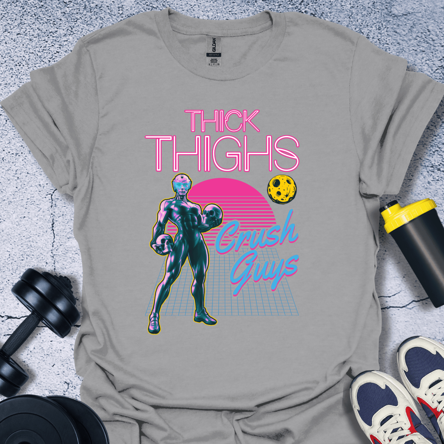 T-Shirt Sport Grey / S Thick Thighs. Crush Guys. T-Shirt