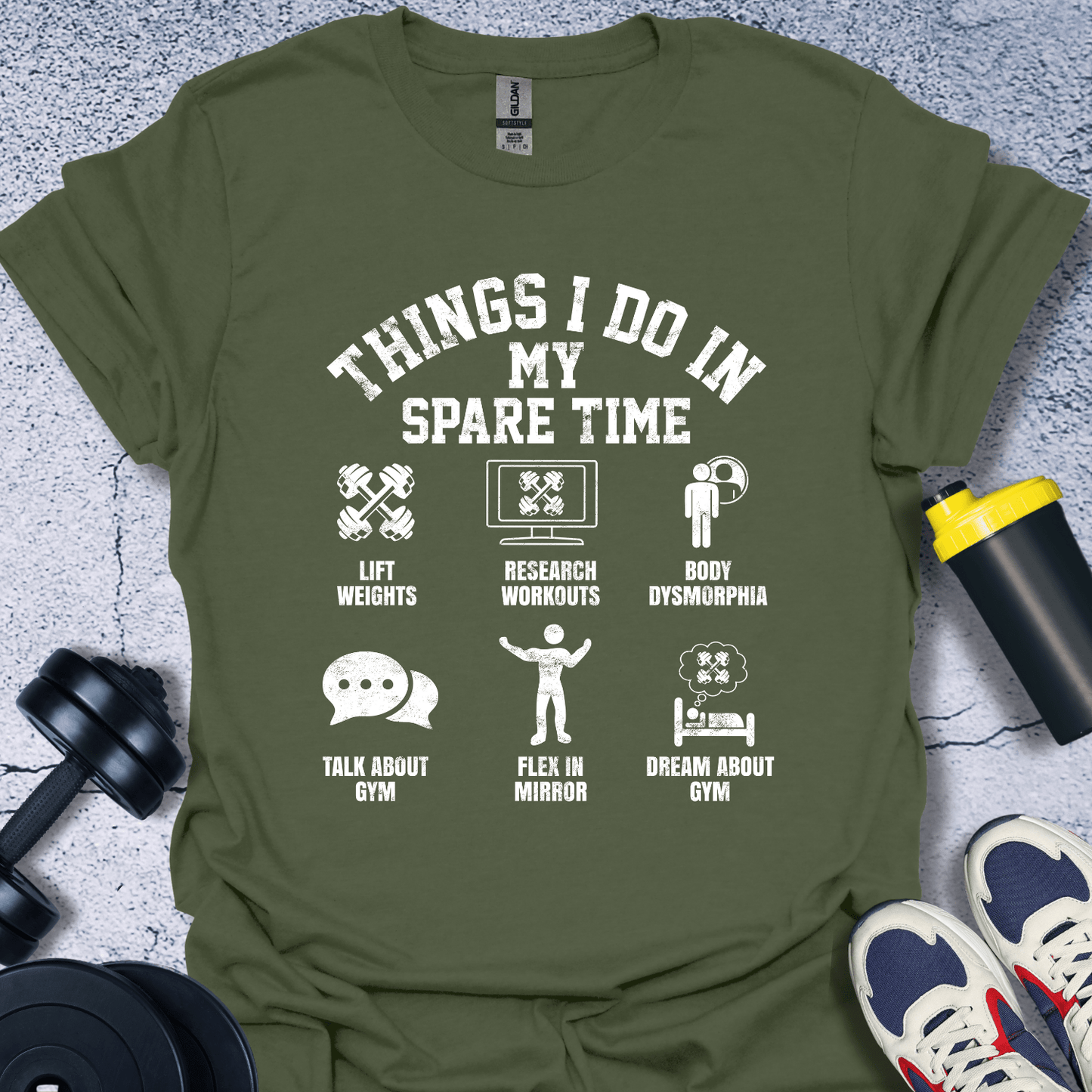 T-Shirt Military Green / S Things I Do In My Spare Time T-Shirt